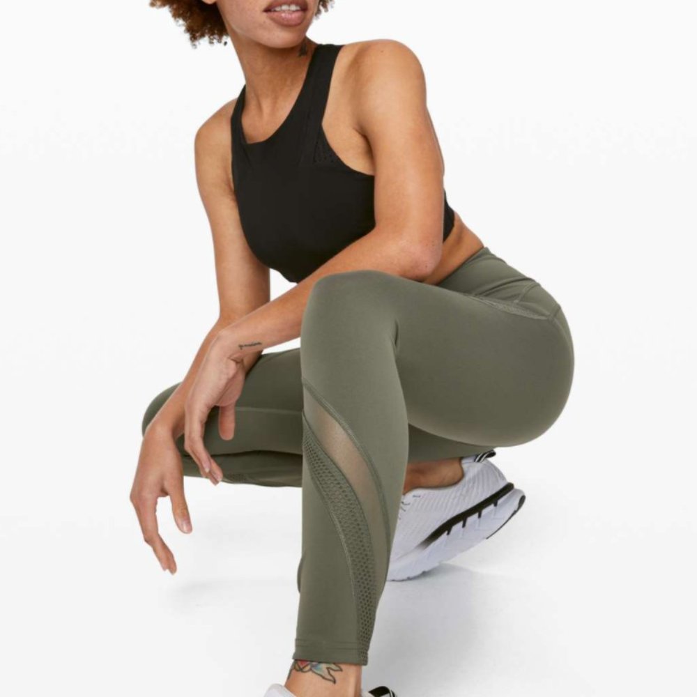 💜SOLD💜LULULEMON Green Bootcamp Ready 7/8 Tight